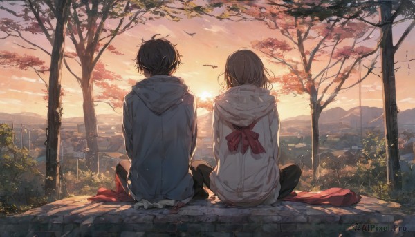 Sunset outdoors brought to life with a captivating male