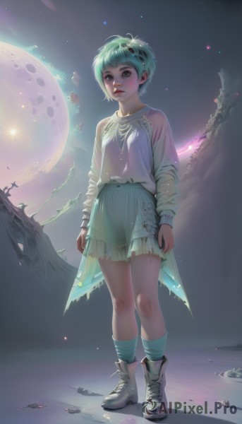 A stunning portrayal of a female in a lush moon