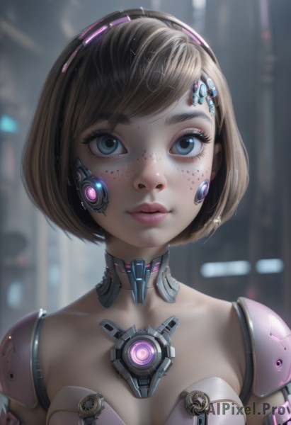 A charming dynamic scene featuring a cyborg