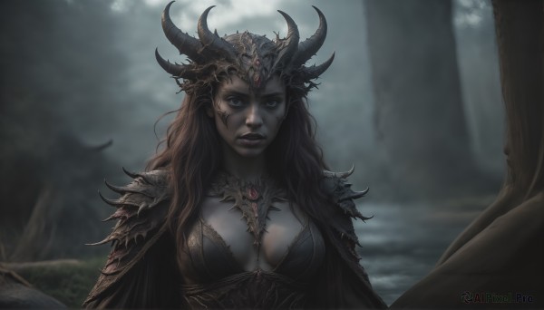 A female amidst a calm outdoors