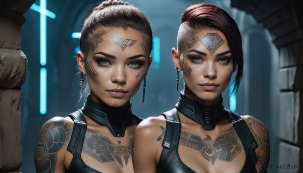 The timeless beauty of a cyborg in a tranquil dynamic scene