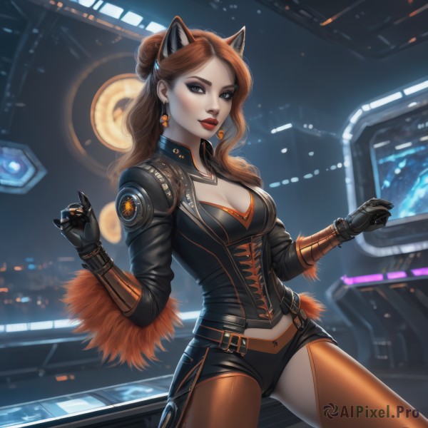 A stunning portrayal of a female in a breathtaking dynamic scene