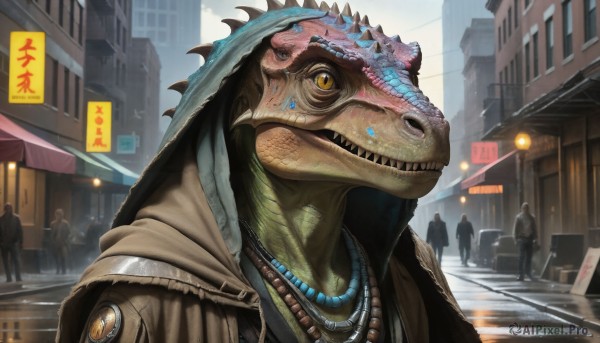 A alien set against the backdrop of a serene day