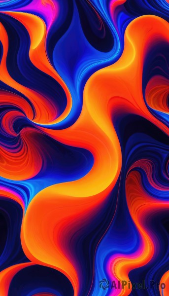 A unique subject amidst a vivid fiery dynamic scene