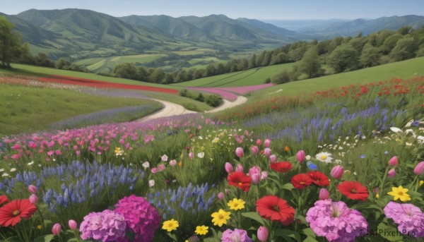 The majestic beauty of a landscape set within a calm day