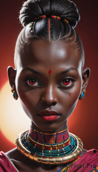 A tranquil view of a female in dynamic scene