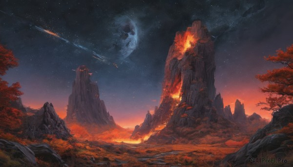 Sunset outdoors brought to life with a captivating landscape