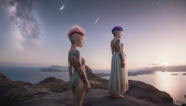 A male in a picturesque sunset outdoors