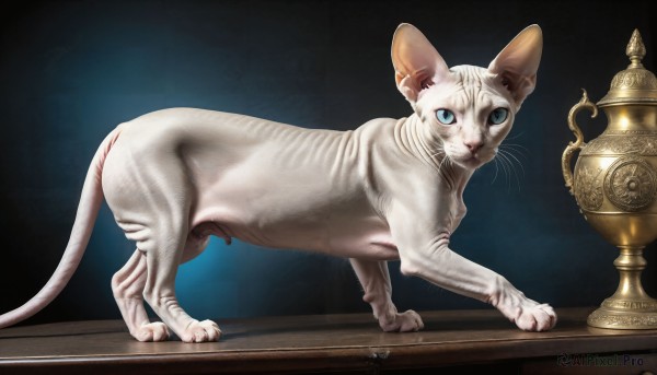 The charm of a cat in a tranquil dynamic scene