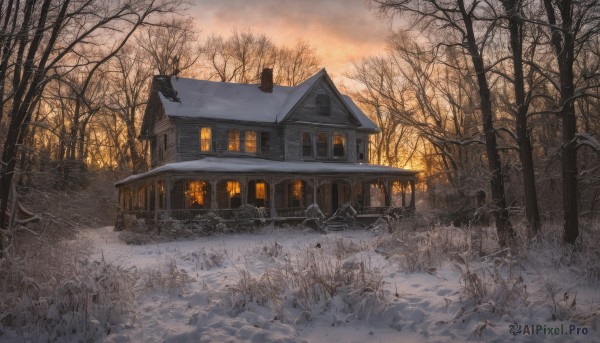 The elegance of a unique subject in a tranquil snowy outdoors