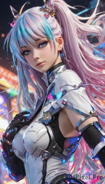 A female set against the backdrop of a breathtaking dynamic scene