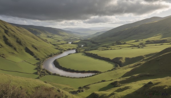 The elegance of a landscape in a ethereal day