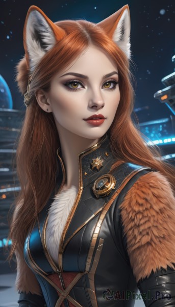 A stunning female within a vivid dynamic scene