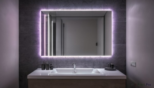 indoors,no humans,scenery,reflection,mirror,door,aura,bathroom,bathtub,horror (theme),open door,sink,faucet,water,tiles,light,dark,tile wall