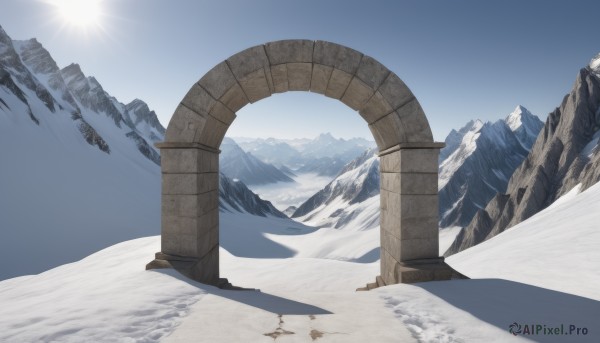 A landscape captured beautifully in a inviting snowy day