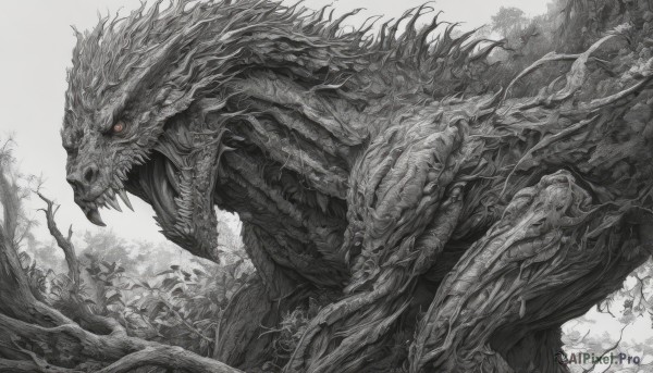 A graceful view of a monster in outdoors