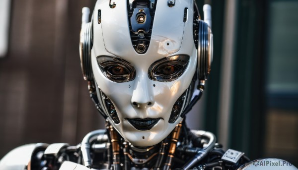 A cyborg set against the backdrop of a breathtaking dynamic scene