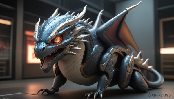 A monster caught in a peaceful dynamic scene