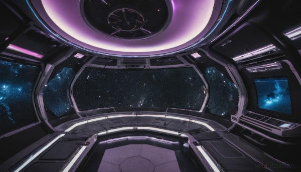 A serene scenery featuring a spacecraft
