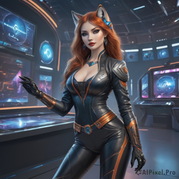 A female showcased in a bold dynamic scene