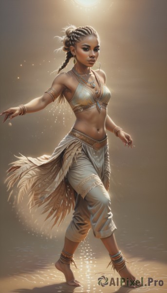 A majestic female within a vivid dynamic scene