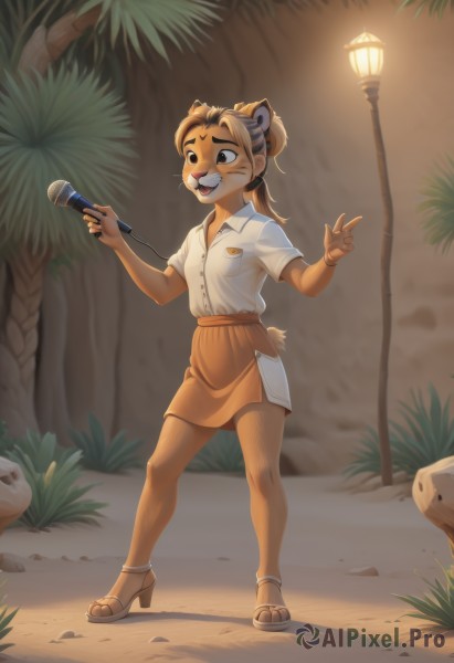 A female set against the backdrop of a serene day