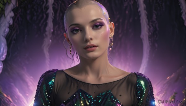 A female caught in a vivid dynamic scene