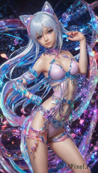 A vibrant female captured in dynamic scene