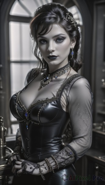 The majestic beauty of a female set within a ethereal window
