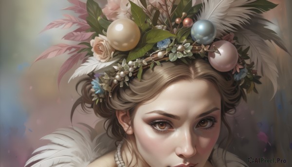 A ethereal dynamic scene featuring a female