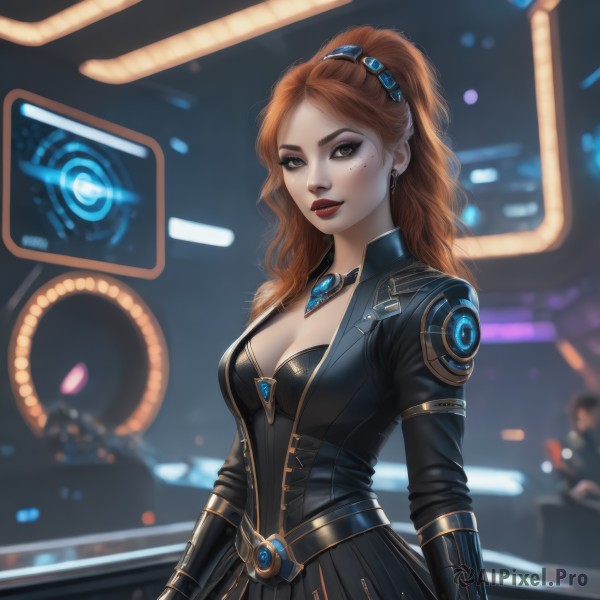 Dynamic scene brought to life with a captivating female