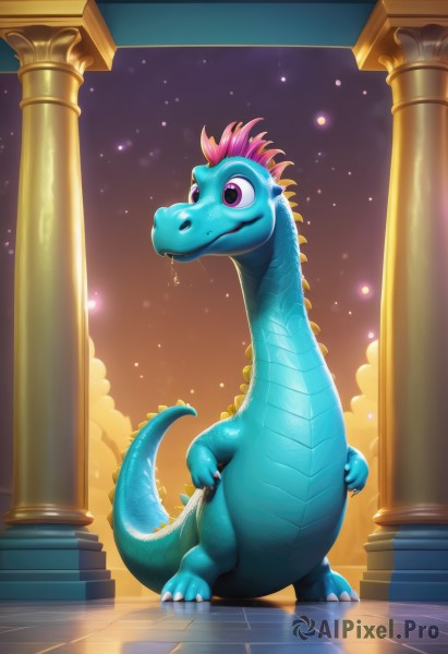 A dragon showcased in a vivid night sky
