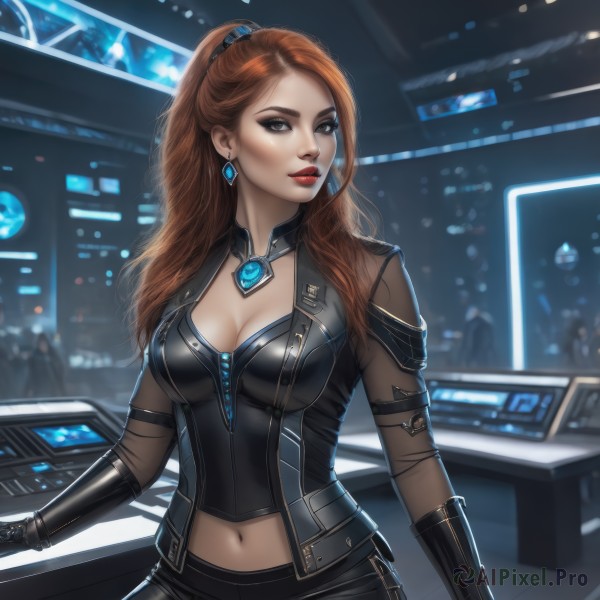 The charm of a female in a bold dynamic scene