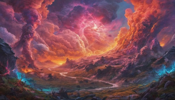 A graceful landscape captured in sunset outdoors
