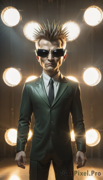 A unique view of a male in dynamic scene