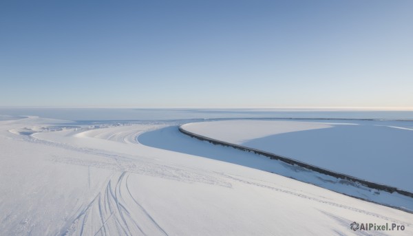 A landscape framed by the beauty of a calm snowy day