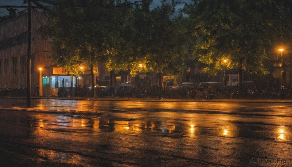 A captivating motor vehicle within rainy outdoors