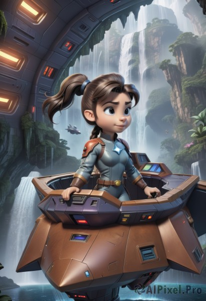 The majestic beauty of a child set within a dynamic outdoors