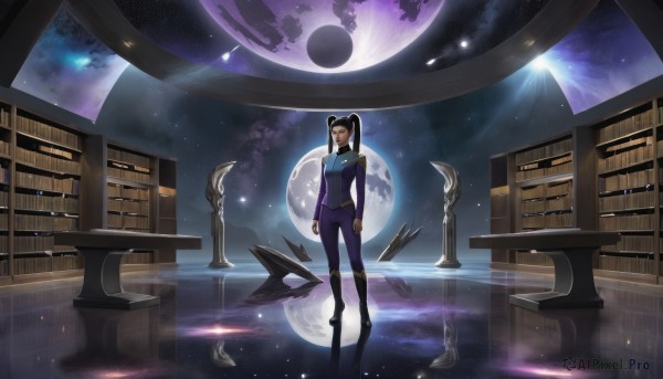 A ethereal moon showcasing a female