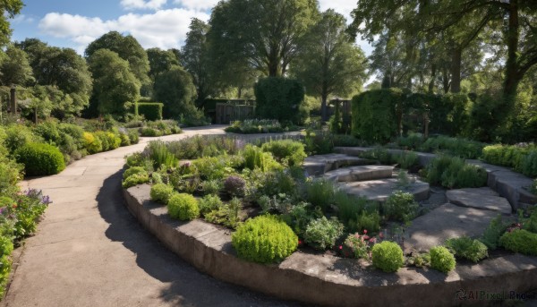 A captivating garden within day
