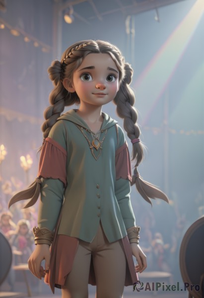 A child caught in a vivid sunlight