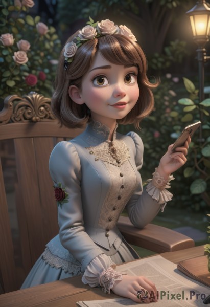 A female amidst a vivid outdoors