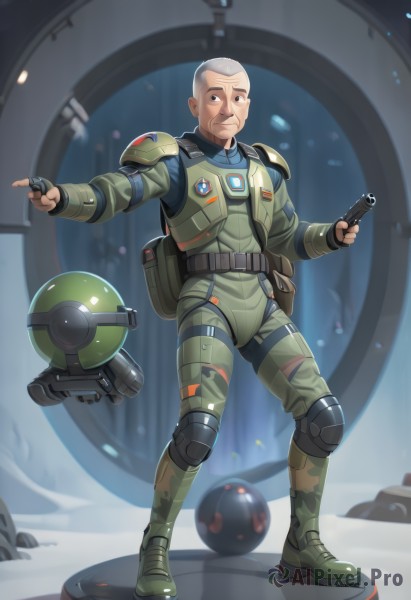 A male portrayed in a vivid dynamic scene