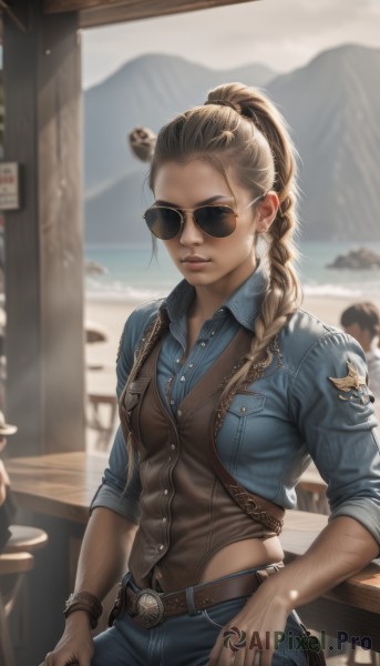 The beauty of a female set in a captivating day