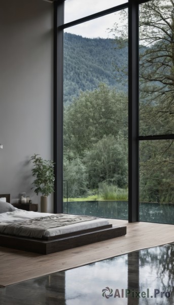 A indoors caught in a peaceful rainy day