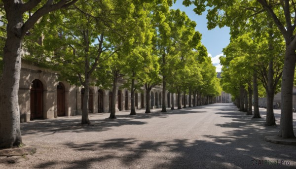 A stunning portrayal of a street in a lush day