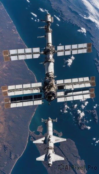 A spacecraft caught in a vivid day