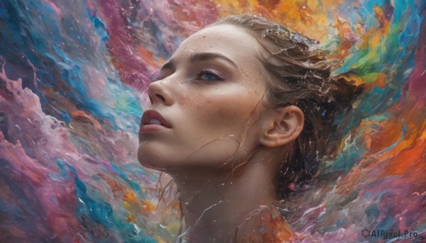 The elegance of a female in a tranquil dynamic scene