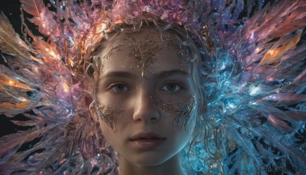 A female in the heart of a peaceful dynamic scene