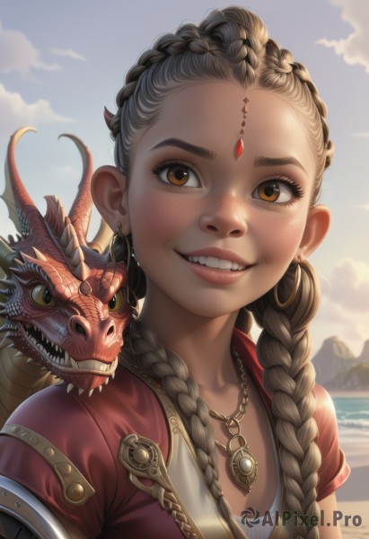 The wonder of a dragon in a picturesque day